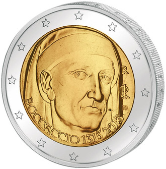 2 евро 700 лет со дня рождения Джованни Боккаччо, 2013 год
