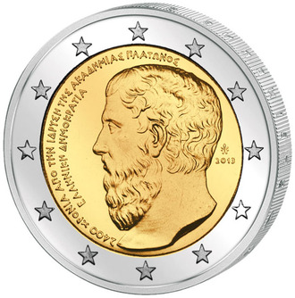 2 евро Академия Платона, 2013 год