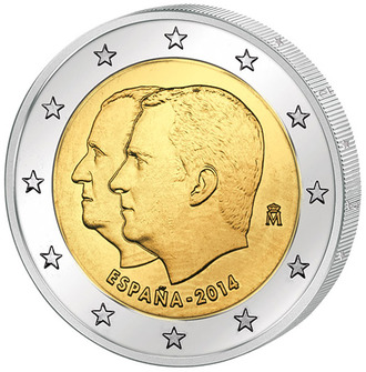 2 евро Провозглашение королём Филиппа VI, 2014 год