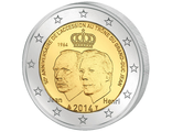 2 евро 50-летие вступления на трон Великого Герцога Жана, 2014 год