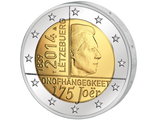 2 евро 175 лет независимости Великого Герцогства Люксембург, 2014 год