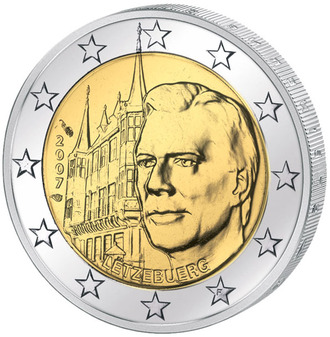 2 евро Дворец великих герцогов, 2007 год