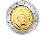 2 евро Двойной портрет. Виллем-Александер и Беатрикс, 2014 год
