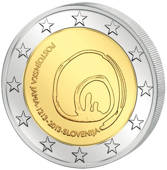 2 евро Постойнская яма, 2013 год