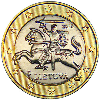 1 евро Всадник Витис, 2015 год